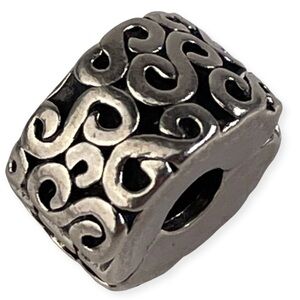 Pandora Swirl Clip Charm Sterling Silver
